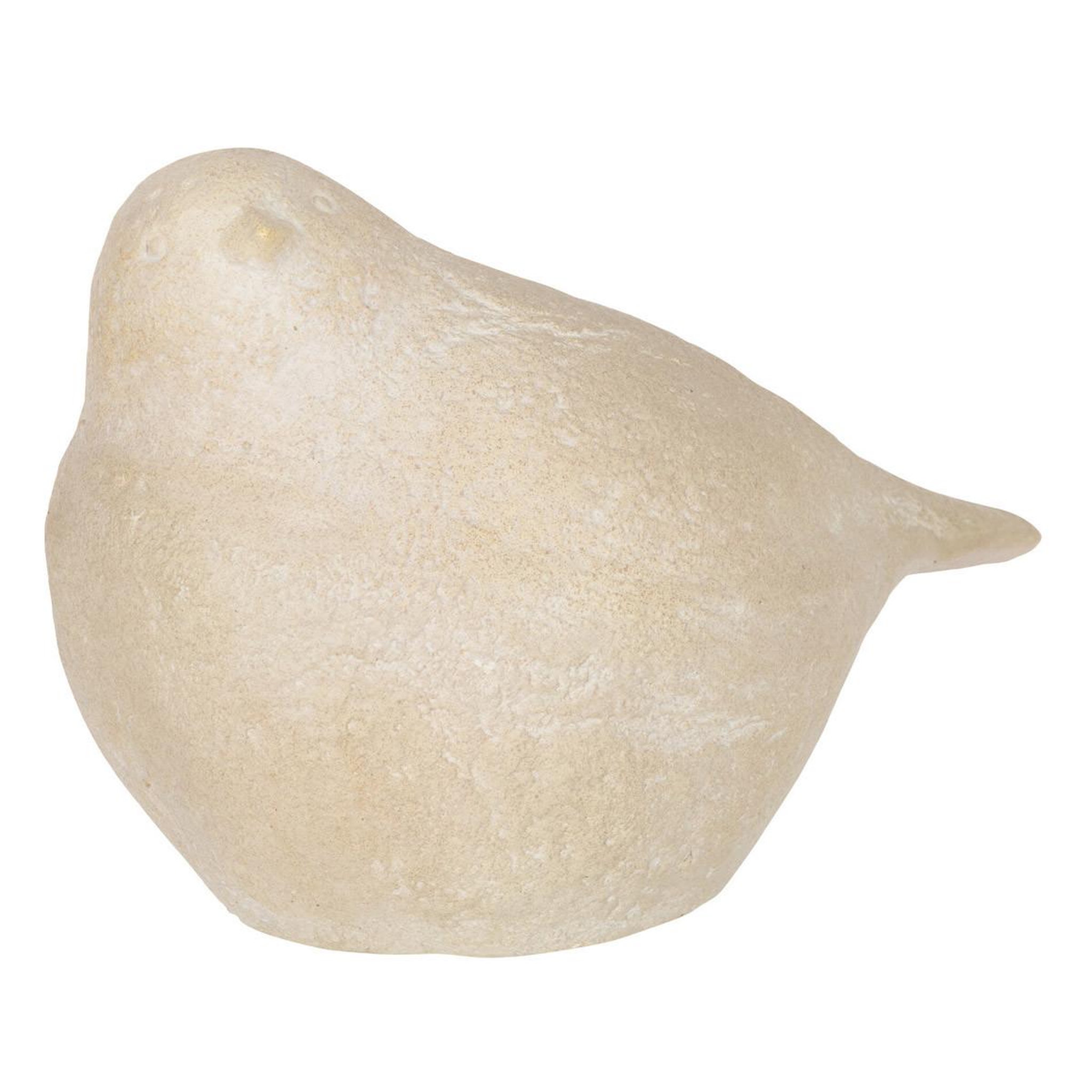J-LINE Statuette déco  oiseau à poser  39cm beige