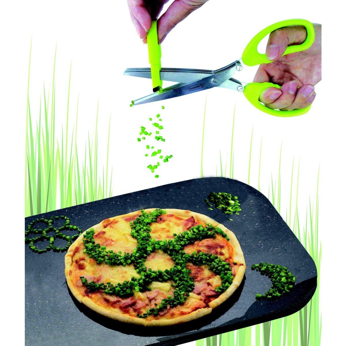 ESSENTIEL B Ciseaux à herbes à fines herbes avec peigne