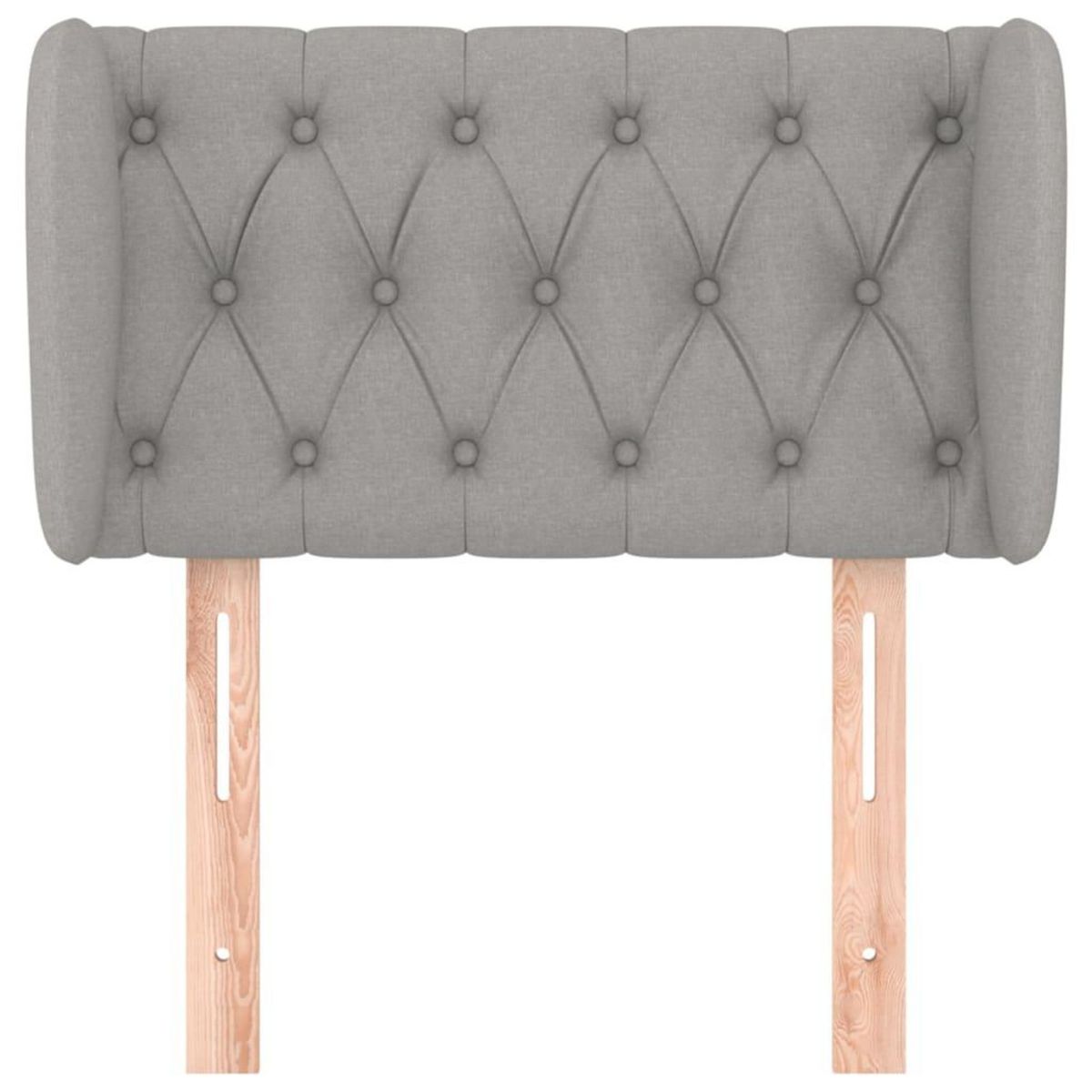 VIDAXL Tete de lit avec oreilles Gris clair 83x23x78/88 cm Tissu