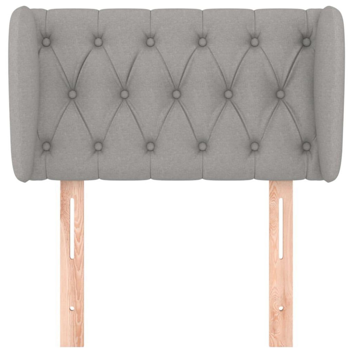 VIDAXL Tete de lit avec oreilles Gris clair 83x23x78/88 cm Tissu