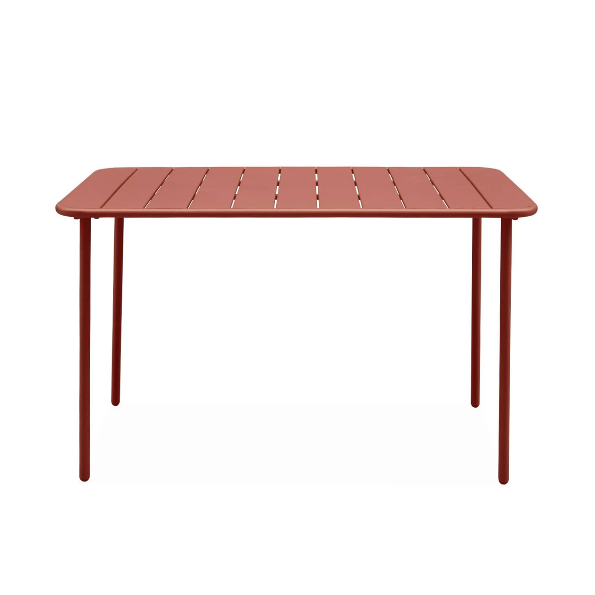SWEEEK Table de jardin métal 4 places, Amelia L 120 x 70 x 72,5cm
