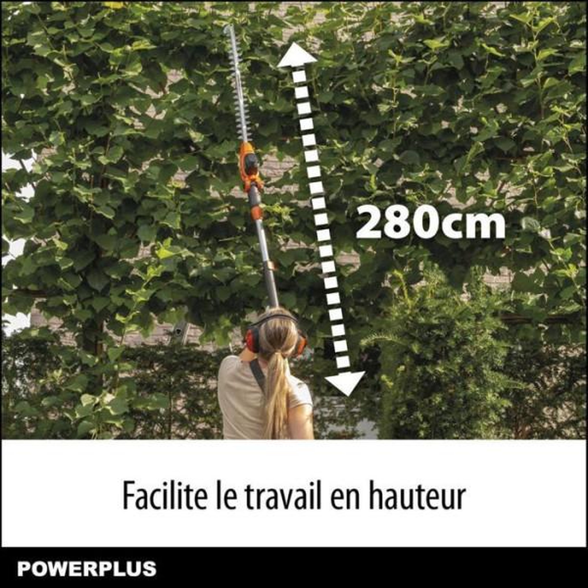Voir la diapositive 3 : MARKET24 Taille-haie a batterie 40 volts lame 60 cm