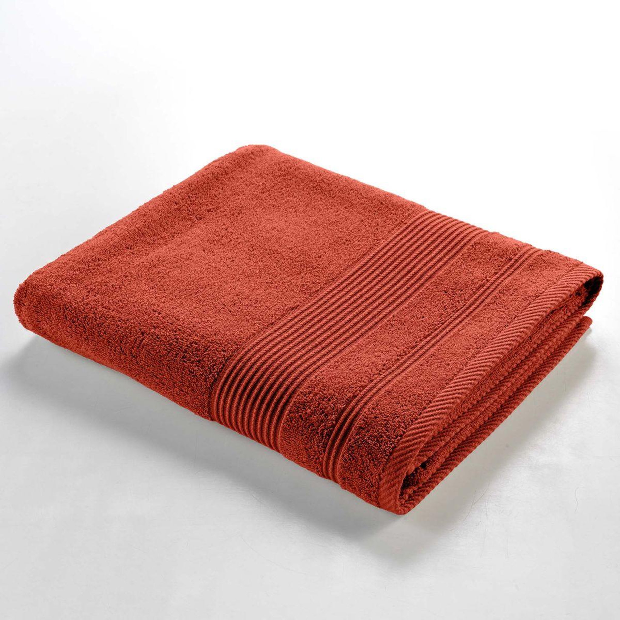 Voir la diapositive 2 : Douceur d'Intérieur Drap de bain  tendresse  90x150cm rouge