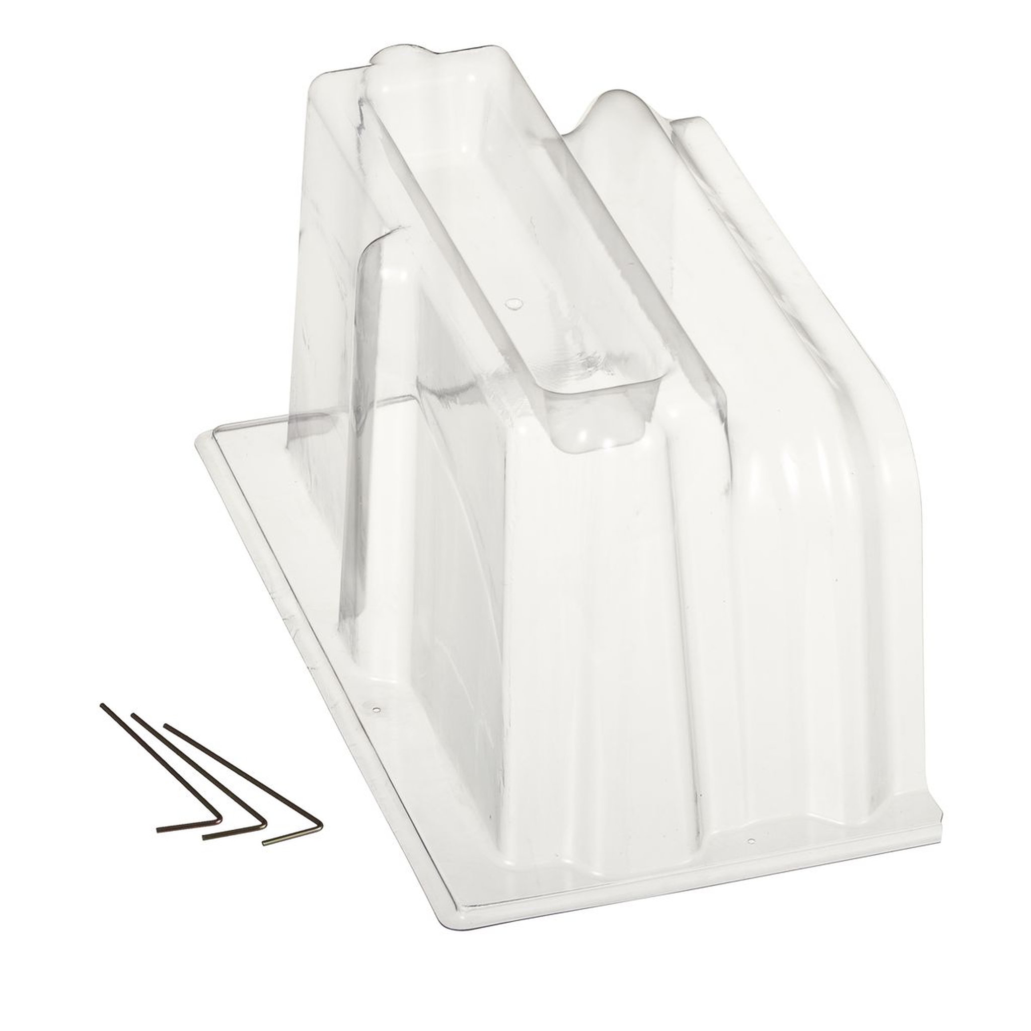 Voir la diapositive 2 : Nature Emboût fermeture tunnel de forçage PVC souple - H22 x 21,5 x 40 cm