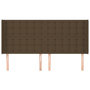 Voir la diapositive 3 : VIDAXL Tete de lit avec oreilles Marron fonce 183x16x118/128 cm Tissu