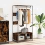 Voir la diapositive 3 : VIDAXL Armoire chêne fumé 90x50x180 cm bois d ingénierie