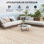 Voir la diapositive 6 : OUTSUNNY Tapis d'extérieur réversible motif graphique dim. 3,7 x 2,7 m sac transport inclus kaki beige