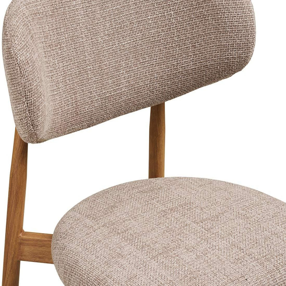 LISA DESIGN Eddie - lot de 2 tabourets en tissu texturé - pieds en acier effet bois