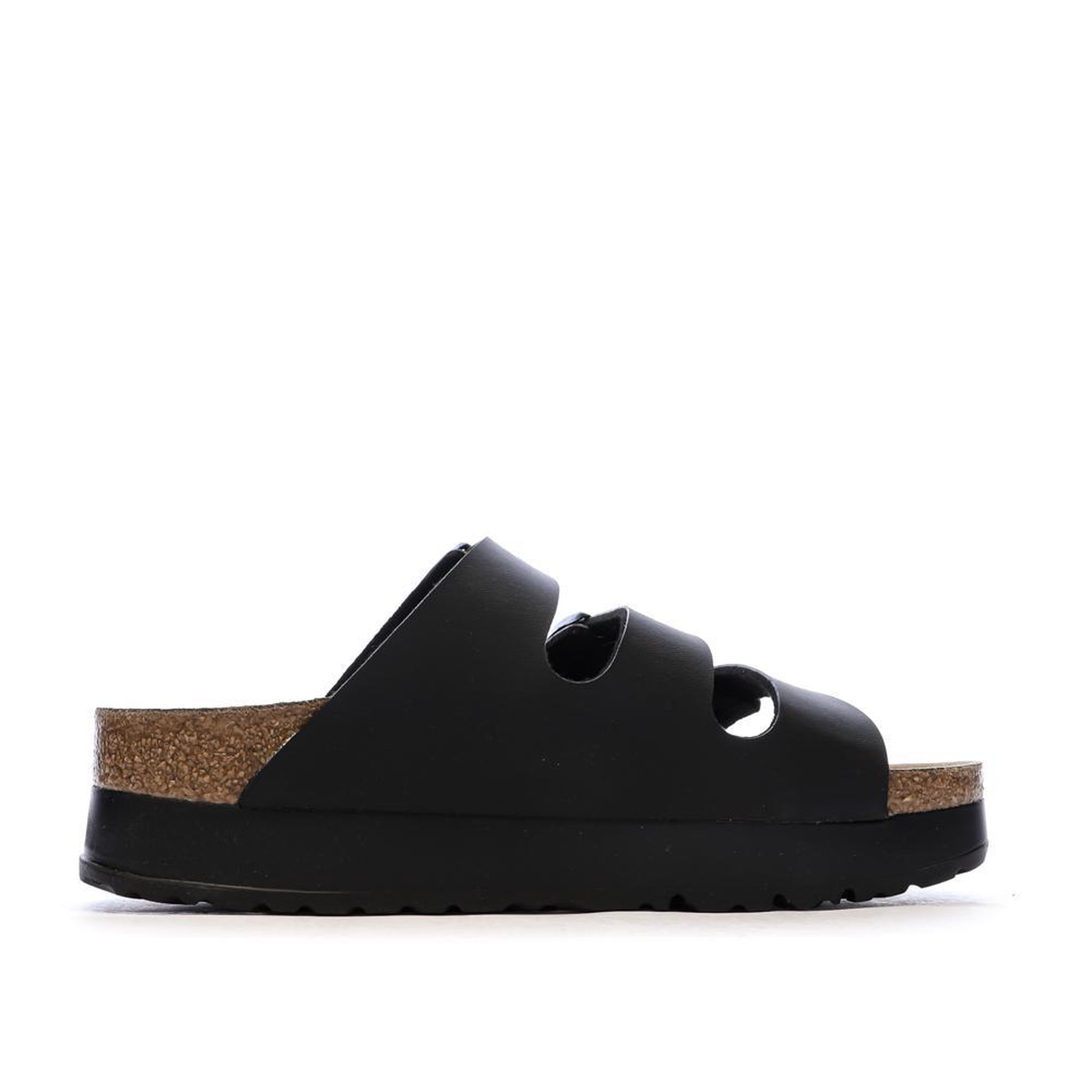 Voir la diapositive 2 : Birkenstock Sandales Noires Femme Birkenstock Arizona Papflex