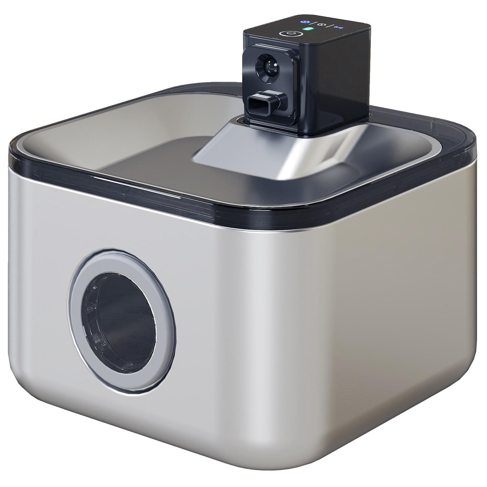 Voir la diapositive 1 : PAWHUT Fontaine à eau pour chat 4,2L filtration 3 étapes charge USB câble + nombreux accessoires inclus acier inox