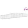 Voir la diapositive 2 : VIDAXL Paniers a gabions arques 20 pcs 400x50x40/60 cm Fer galvanise