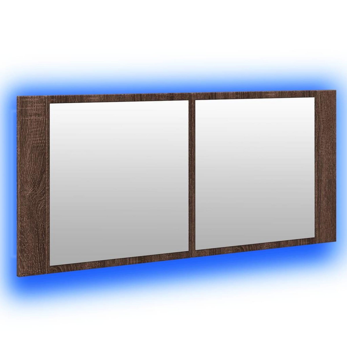 VIDAXL Armoire a miroir a LED de bain chene marron 100x12x45 cm