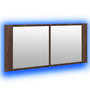 Voir la diapositive 5 : VIDAXL Armoire a miroir a LED de bain chene marron 100x12x45 cm
