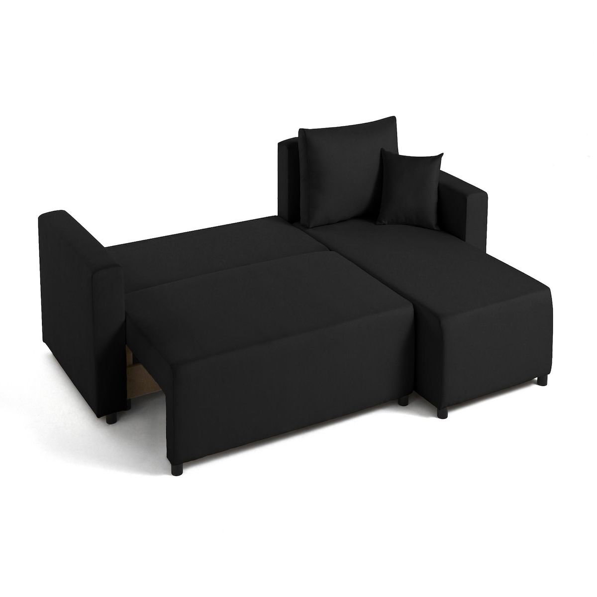 BEST MOBILIER Regala - canapé d'angle réversible - 4 places - convertible avec coffre - en tissu