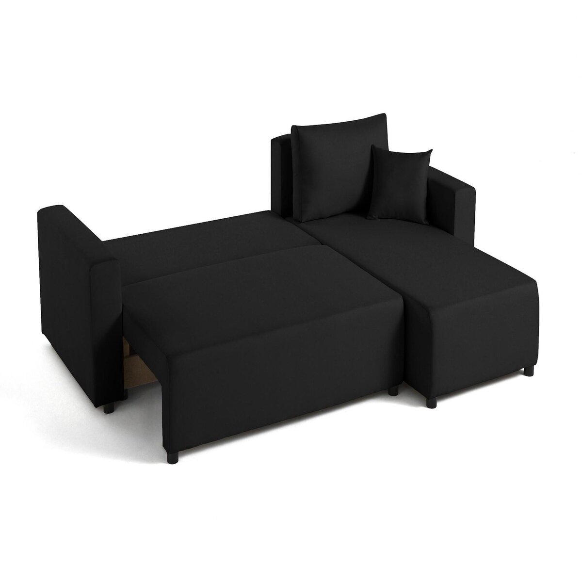 BEST MOBILIER Regala - canapé d'angle réversible - 4 places - convertible avec coffre - en tissu