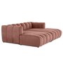Voir la diapositive 2 : LISA DESIGN Debbie - canapé modulable droit 3 places avec double méridienne - assise profonde - en tissu texturé