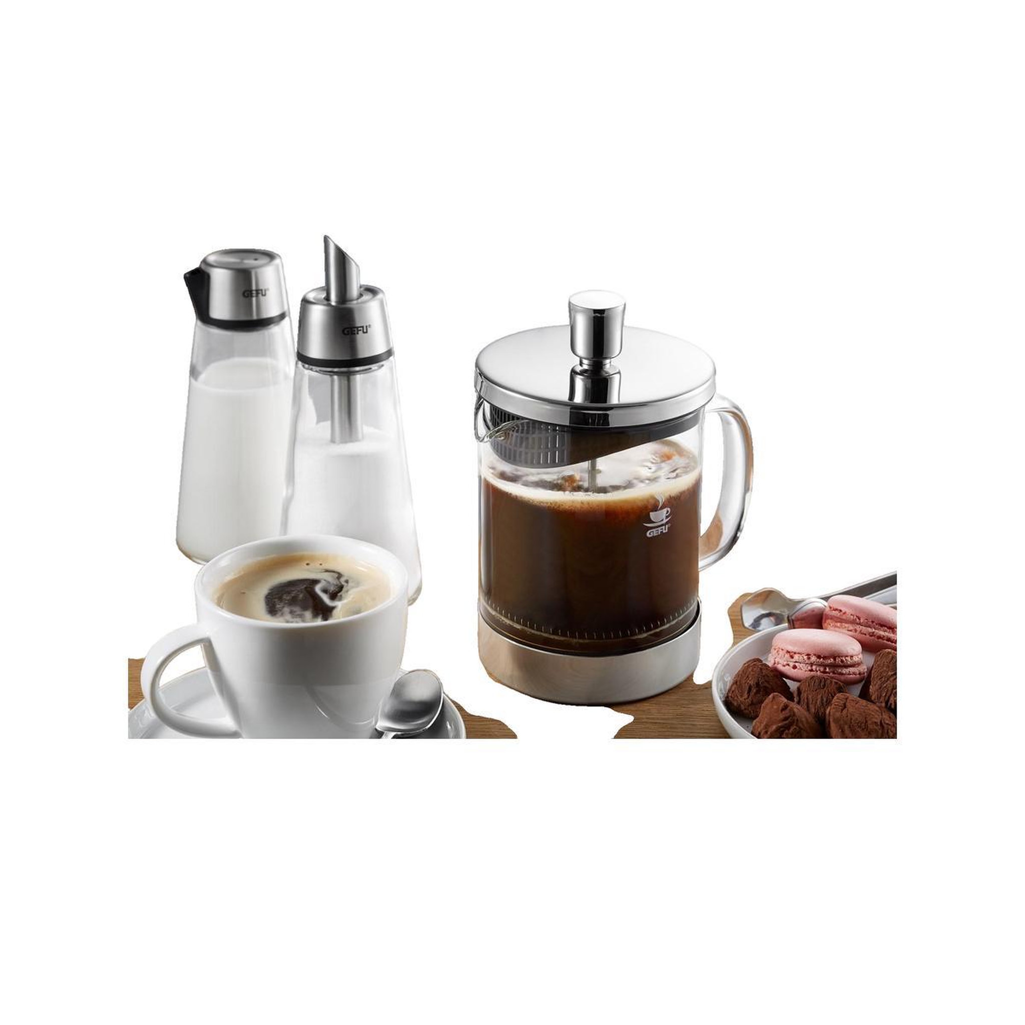Voir la diapositive 3 : GEFU Cafetière Gefu Diego en acier inoxydable 600 ml