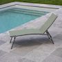Voir la diapositive 1 : GARDENSTAR Bain de soleil multipositions - Acier et textilène - Vert iceberg
