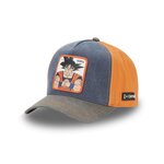 CAPSLAB Casquette trucker effet délavé Dragon Ball Super Goku. Coloris disponibles : Bleu