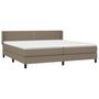 Voir la diapositive 3 : VIDAXL Sommier a lattes de lit avec matelas Taupe 200x200 cm Tissu