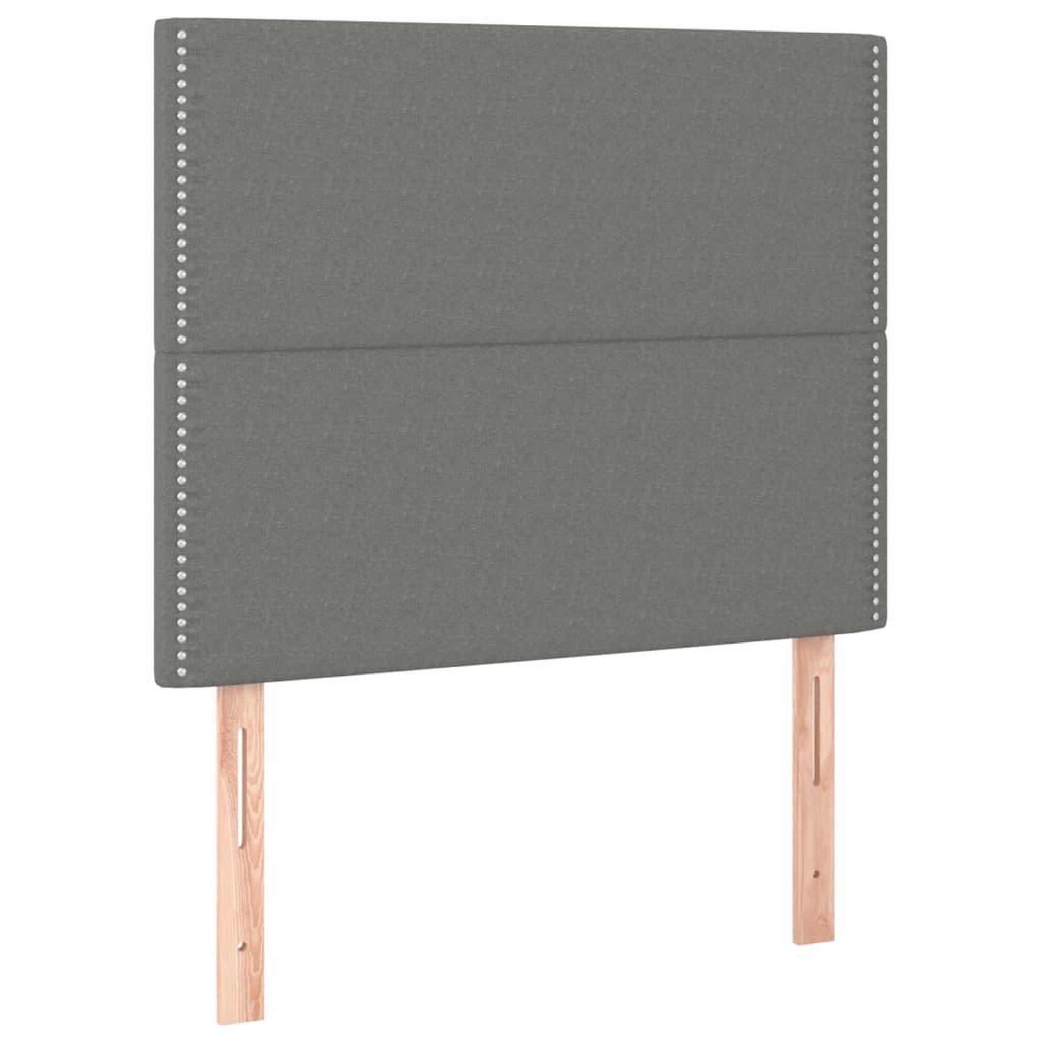 Voir la diapositive 4 : VIDAXL Tete de lit a LED Gris fonce 80x5x118/128 cm Tissu