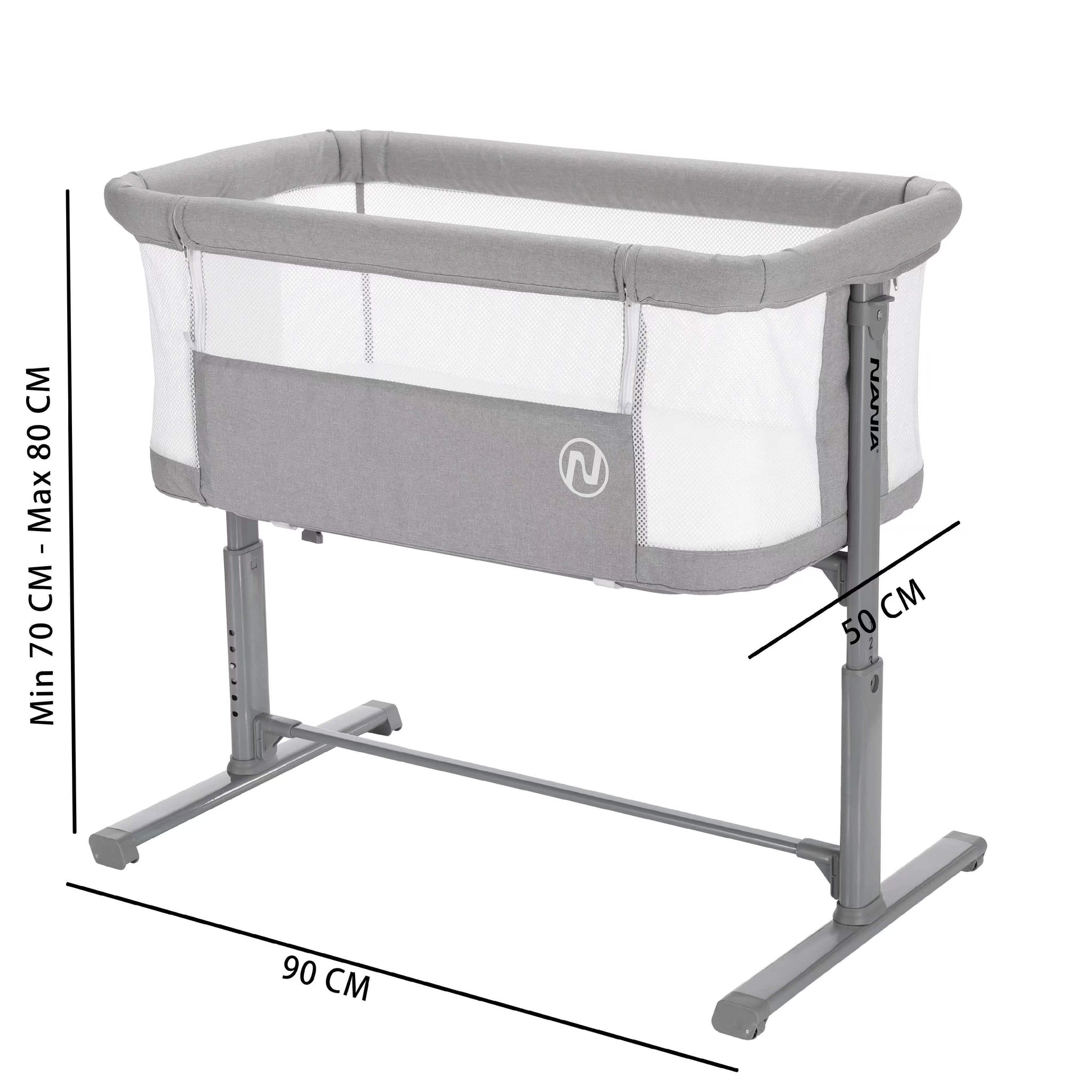 Voir la diapositive 6 : NANIA Nania dodi lit bébé cododo,  de la naissance9kg, réglage de la hauteur, matelas ultra confort 4 cm d'épaisseur