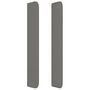 Voir la diapositive 4 : VIDAXL Tete de lit avec oreilles Gris fonce 183x16x118/128 cm Tissu
