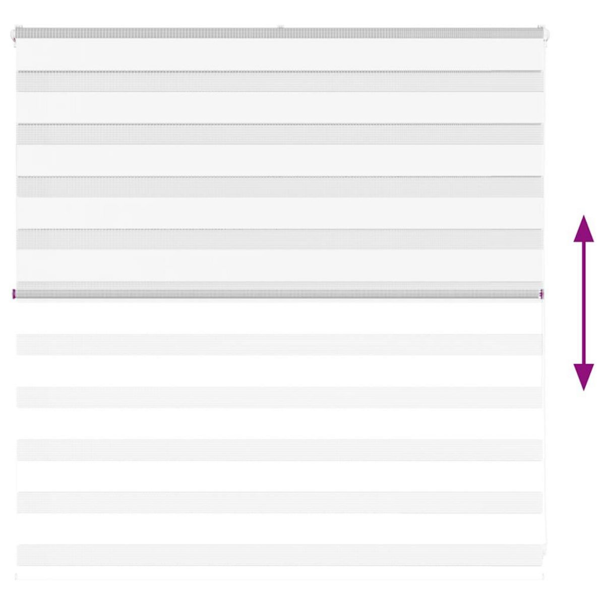 VIDAXL Store zebre blanc 145x100 cm largeur du tissu 140,9cm polyester