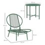 Voir la diapositive 3 : OUTSUNNY Ensemble salon de jardin design Acapulco 2 personnes 3 pièces acier PE filaire vert