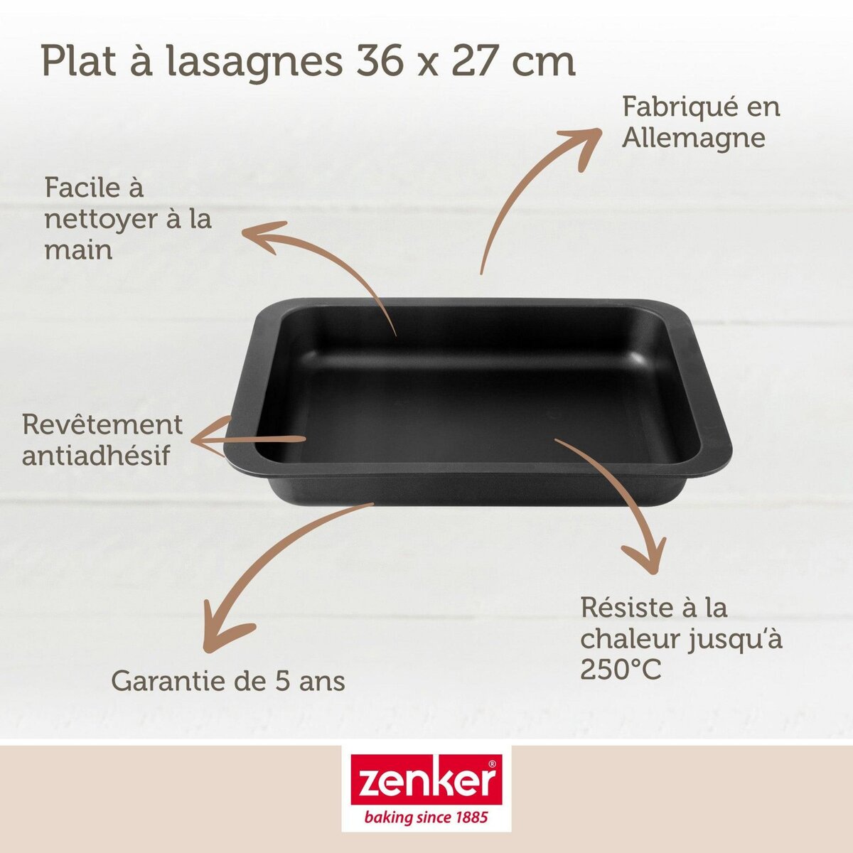ZENKER Lot de 2 plats à lasagnes maison 36 x 27 cm Zenker Spécial Countries