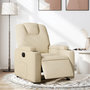 Voir la diapositive 1 : VIDAXL Fauteuil inclinable electrique Creme Tissu