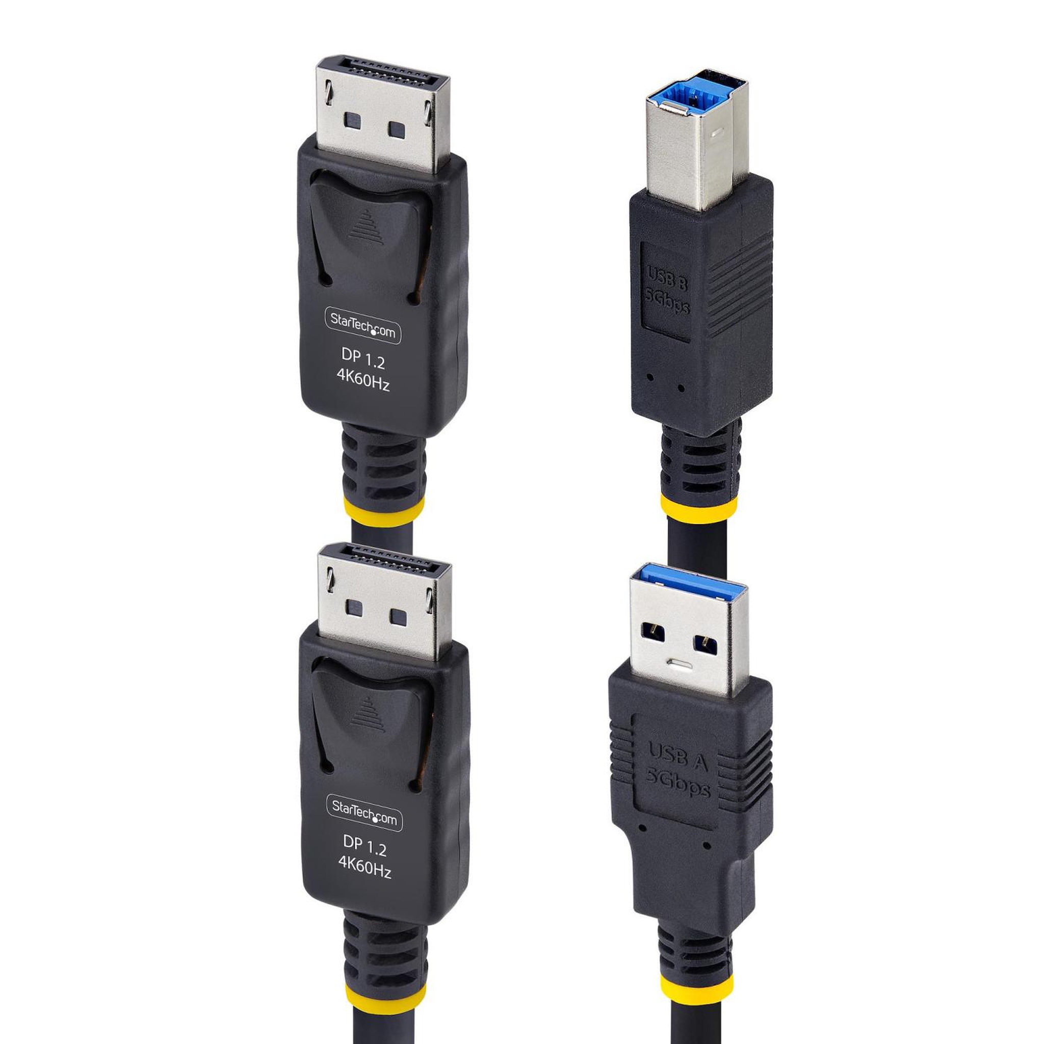 Voir la diapositive 3 : Startech Startech.com câble kvm displayport de 1,8m et usb 5gbps, 4k 60hz, câble combo dp 1.2 et usb pour commutateurs/switchs kvm