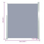 Voir la diapositive 6 : VIDAXL Auvent lateral retractable 160 x 500 cm Gris