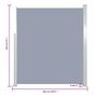 Voir la diapositive 6 : VIDAXL Auvent lateral retractable 160 x 500 cm Gris