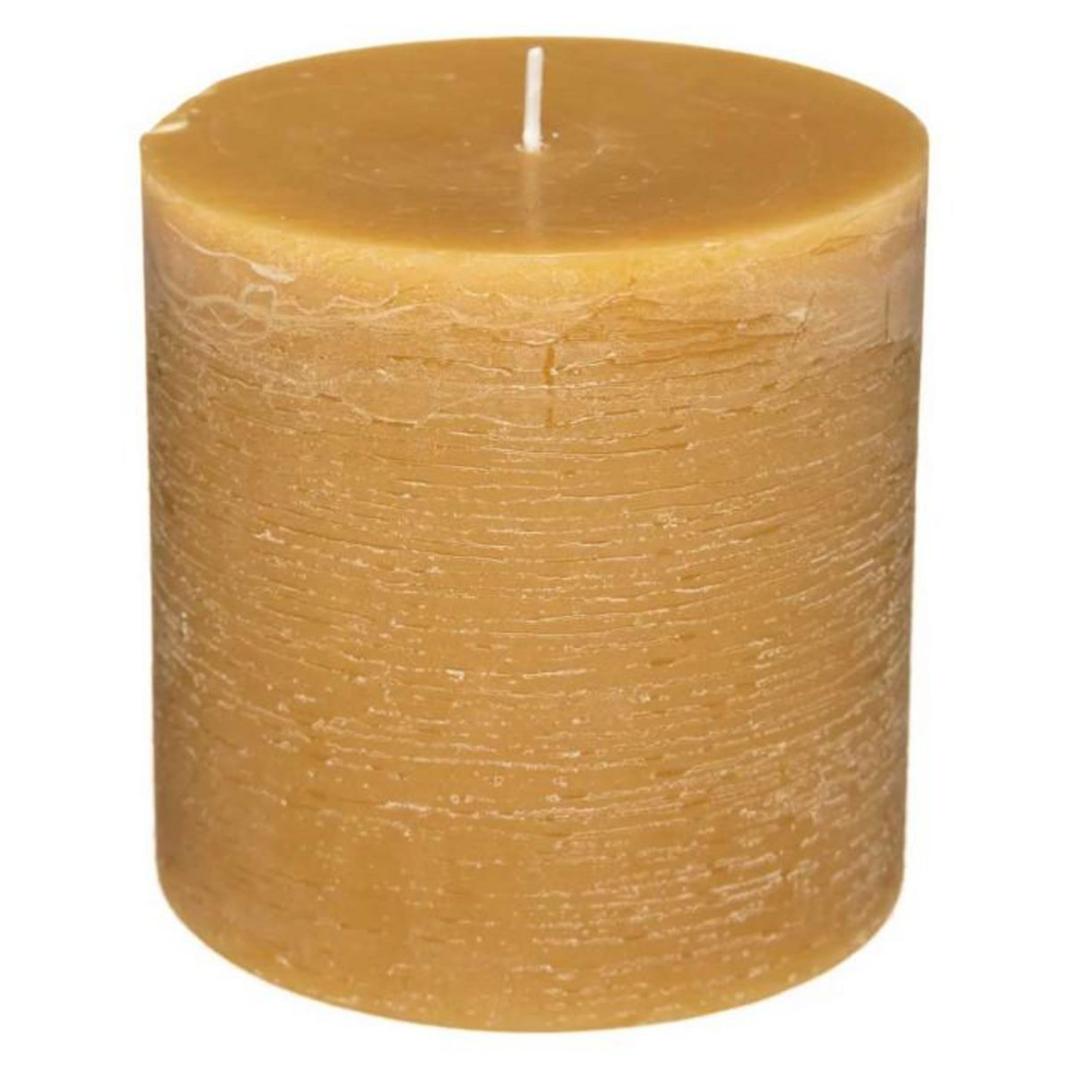 COMPTOIR DE LA BOUGIE Bougie Cylindrique  Rustic  10cm Jaune