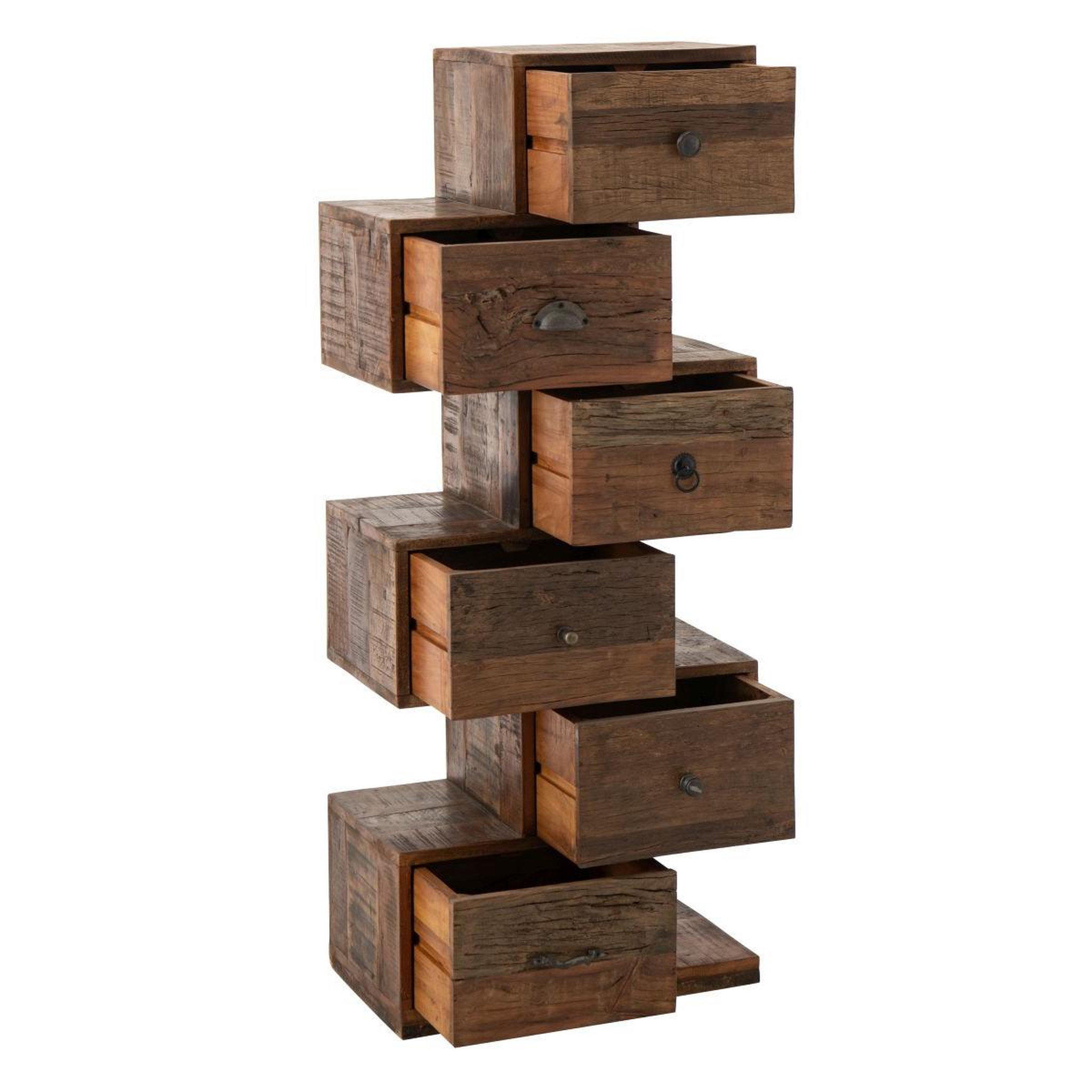 Voir la diapositive 3 : J-LINE Commode 6 tiroirs en bois  toro  105cm naturel