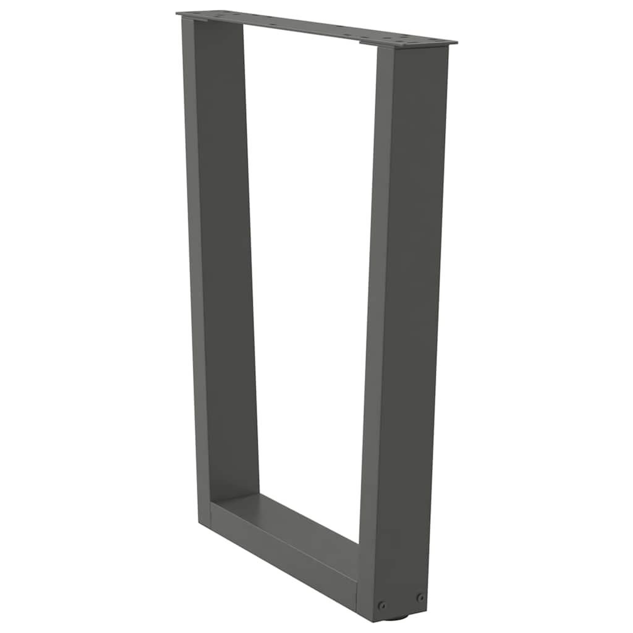 Voir la diapositive 4 : VIDAXL Pieds de table a manger forme V 2 pcs anthracite 70x(72-73,3)cm