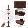 Voir la diapositive 6 : PAWHUT Arbre à chat poteau à griffer L40 x l 34 x H 230-260 cm 5 niveaux d'activités marron