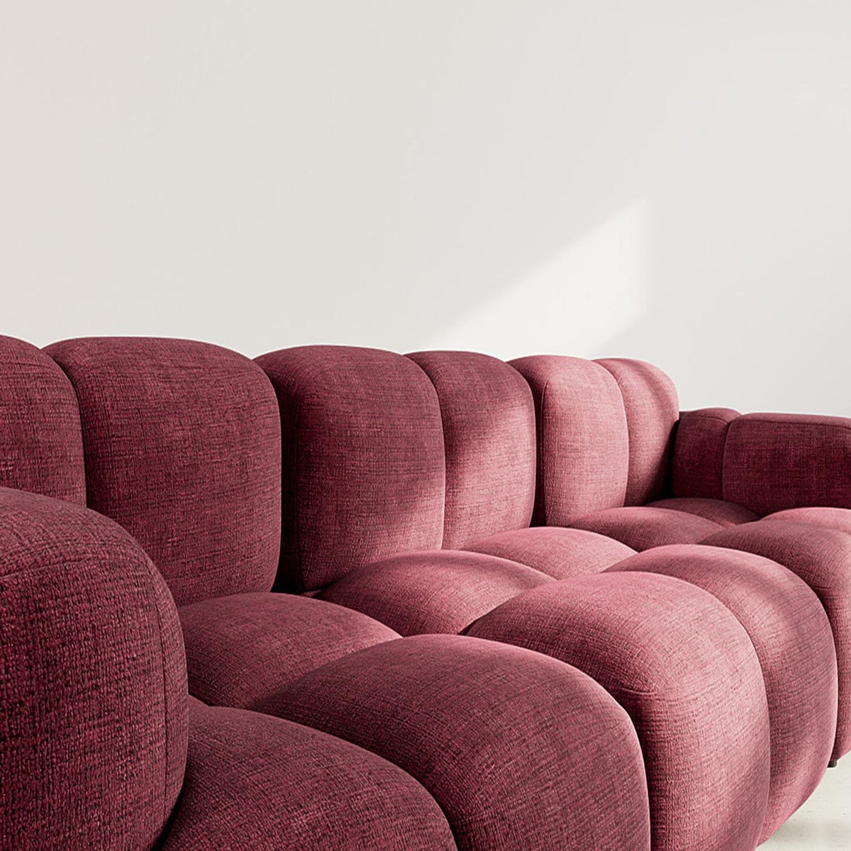 LISA DESIGN Grace - canapé modulable 3 places en velours texturé