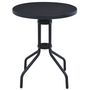 Voir la diapositive 2 : VIDAXL Table de jardin Noir 60 cm Acier et verre