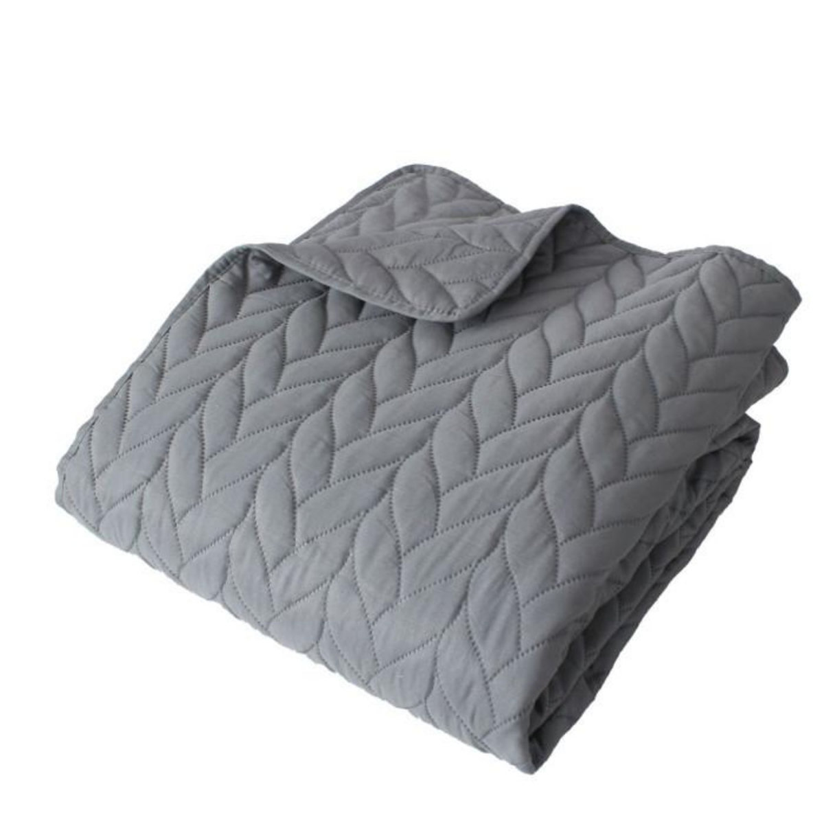 Paris Prix Couvre-lit en Microfibre  Tessa  220x240cm Gris