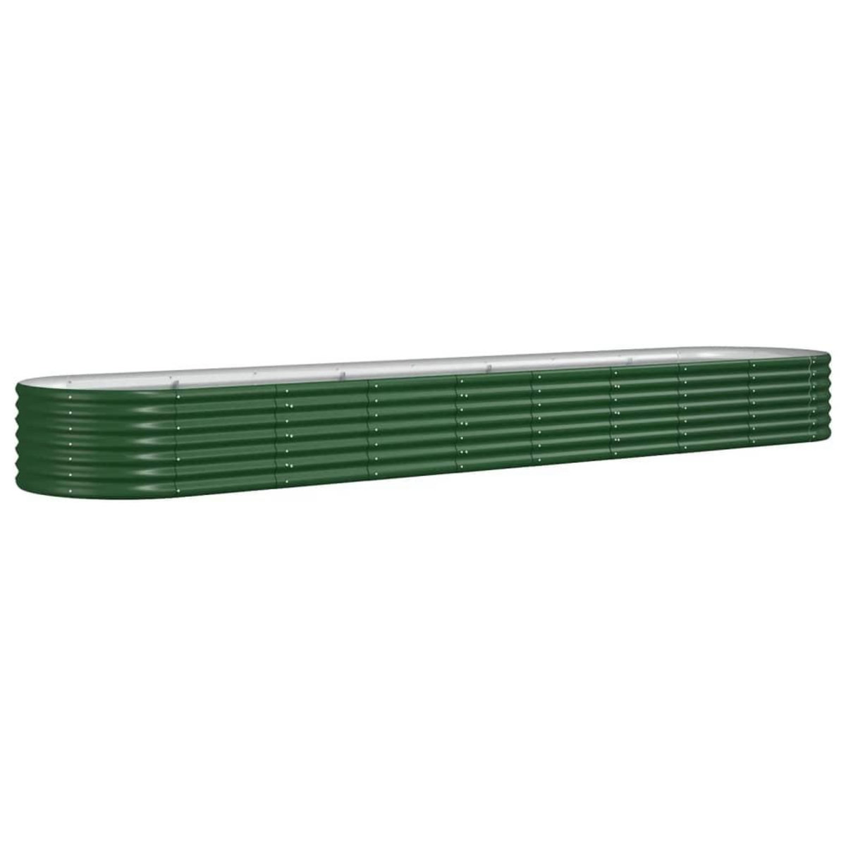 VIDAXL Lit sureleve de jardin Acier enduit de poudre 368x80x36 cm Vert