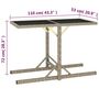 Voir la diapositive 6 : VIDAXL Table de jardin Beige 110x53x72 cm Verre et resine tressee