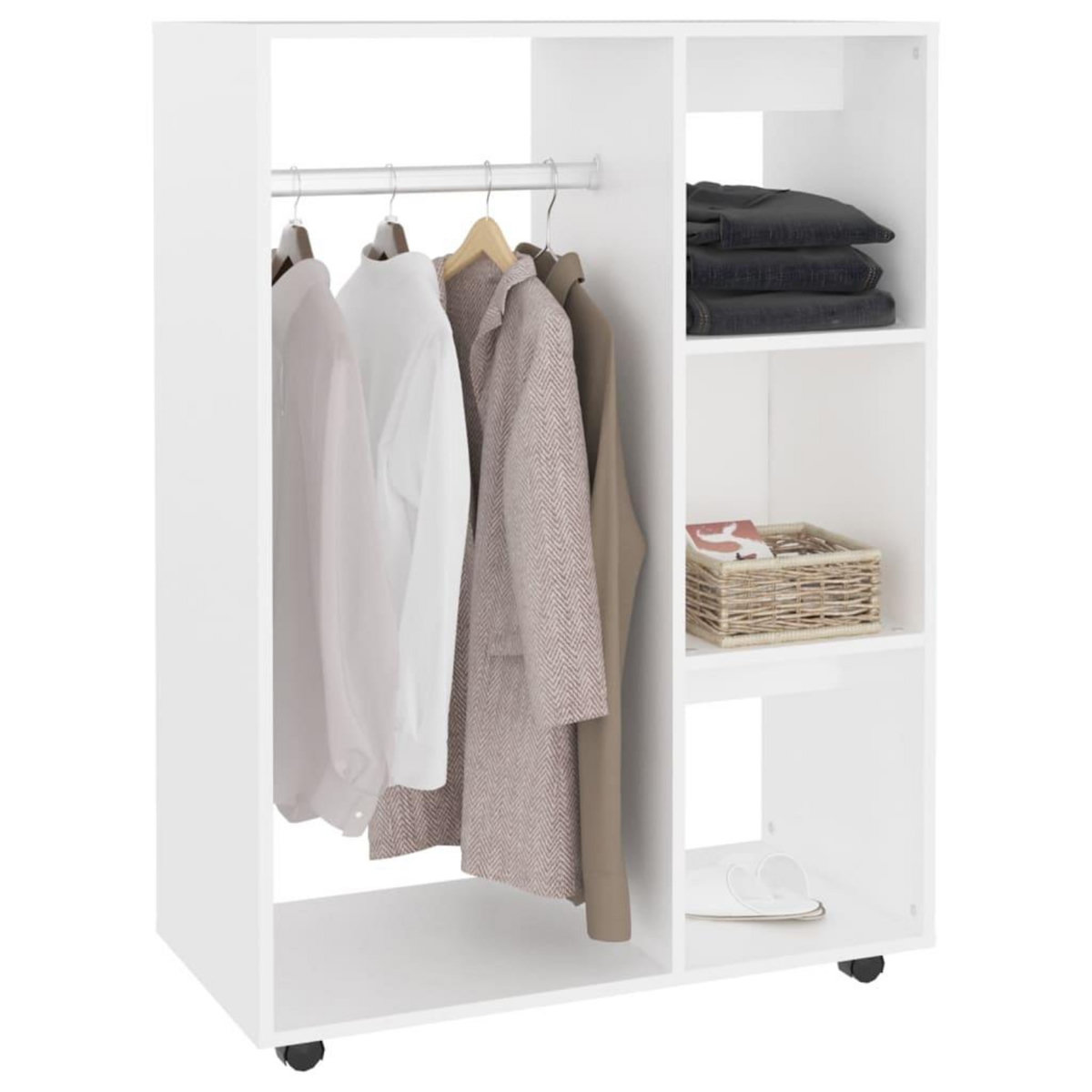VIDAXL Garde-robe Blanc 80x40x110 cm Bois d'ingenierie