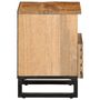 Voir la diapositive 5 : VIDAXL Tables de chevet 2 pcs 40x34x46 cm bois massif de manguier brut