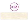 Voir la diapositive 2 : VIDAXL Panneaux muraux 12 pcs Creme 60x15 cm Velours 1,08 m²
