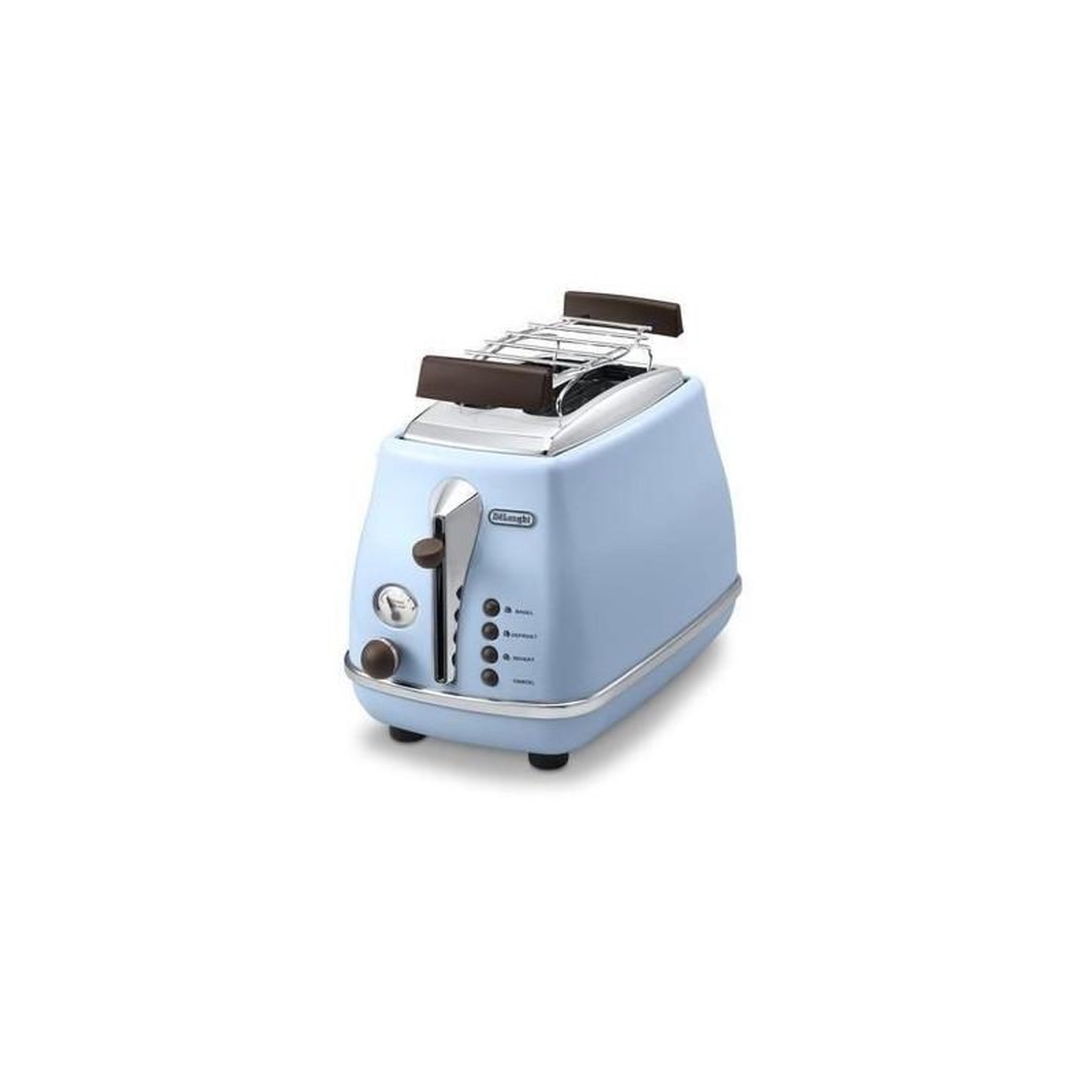 Voir la diapositive 2 : DELONGHI DELONGHI CTOV 2103.AZ Grille Pain Icona Vintage - Bleu et Marron