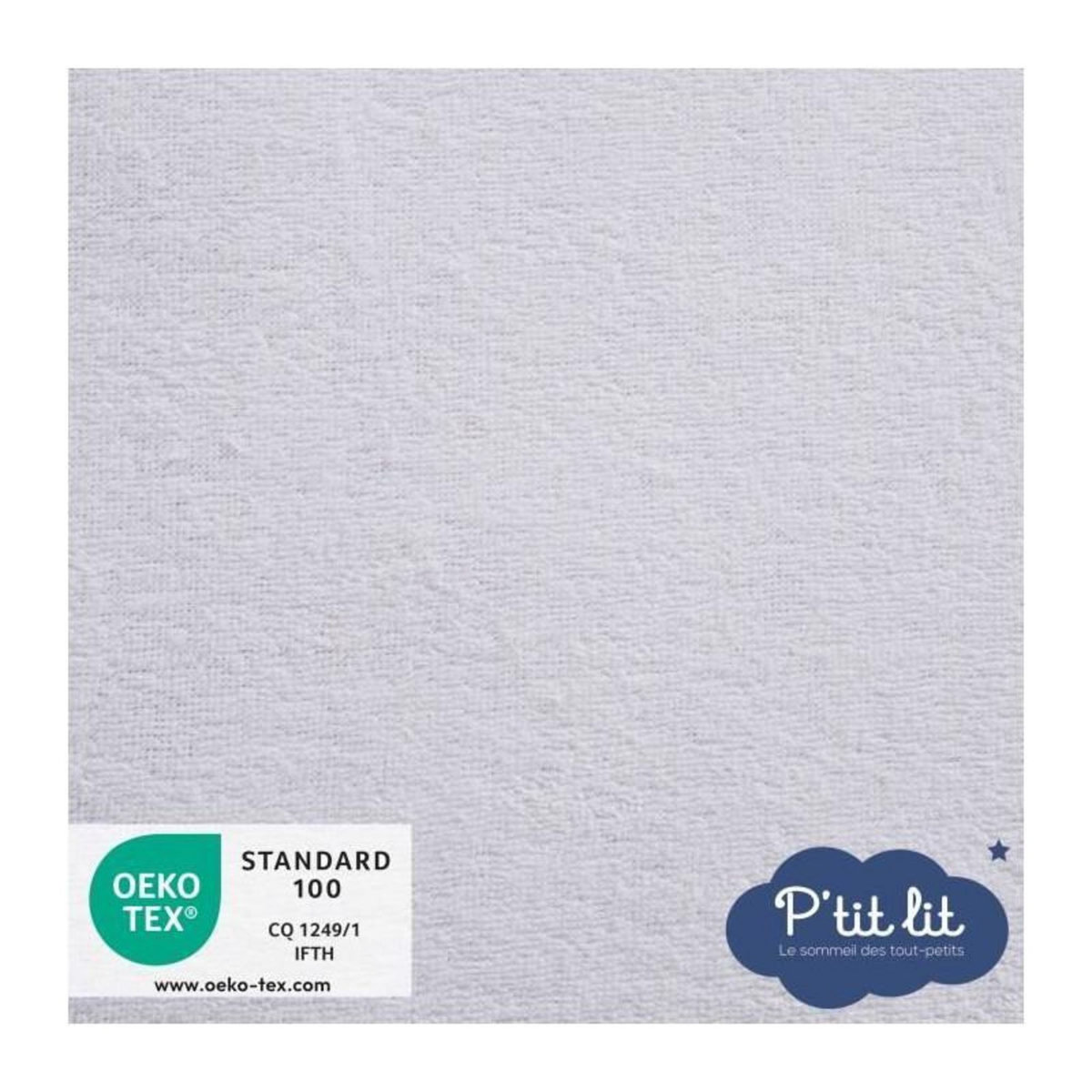 P'TIT LIT Lot de 2 Protege Matelas Bébé Anti Acariens P'TIT LIT - Bouclette 100% coton - Imperméable - 50x85 cm