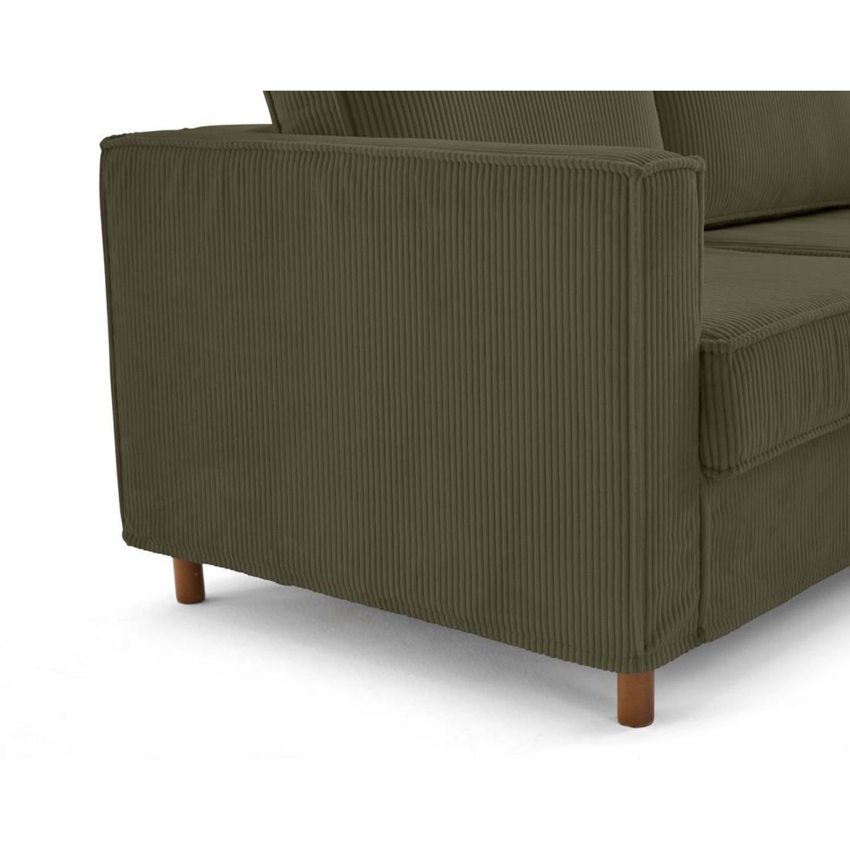 LISA DESIGN Jake - canapé déhoussable d'angle droit 5 places en velours côtelé