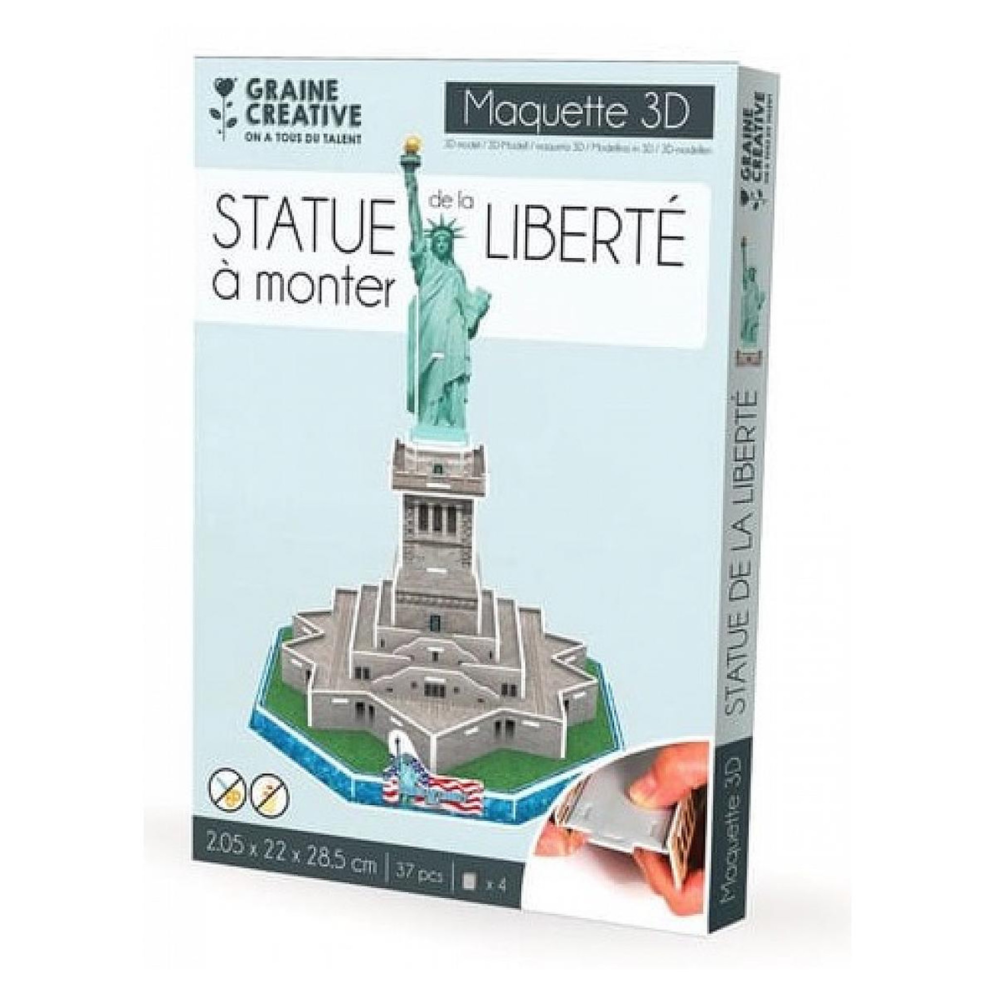 Voir la diapositive 1 : Graine créative puzzle maquette statue de la liberte